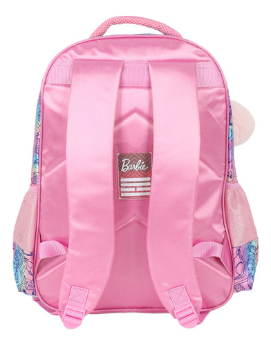 Mochila Barbie E Estojo Fada Holográfico Rosa - Luxcel