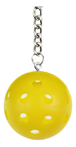 Paquete De 12 Llaveros Del Metal De Pickleball, Amarillo