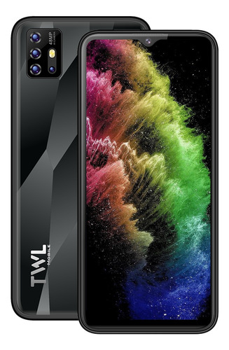 Twl F4x Celular Dual Sim 2gb Ram+16gb Soporte Expansión 128 Gb Gran Pantalla 6.53 Pulgadas Hd Smartphone Con Reconocimiento Facial 3500 Mah Negro