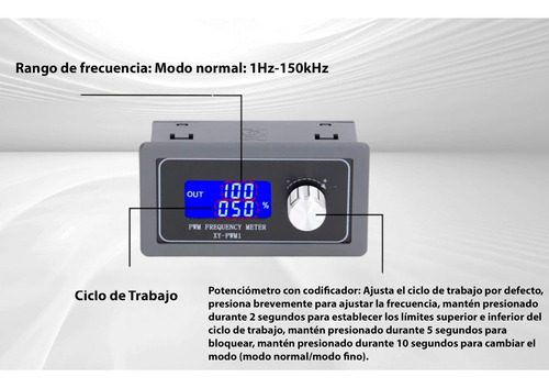 Generador Pulsos Onda Cuadrada Pwm Frecuencia Ciclo 150khz