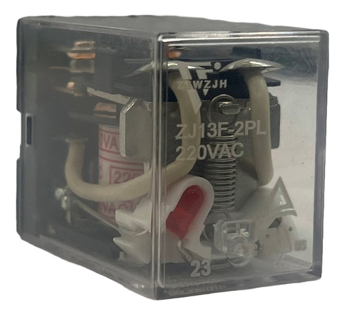 Relevador Zj13f-2pl 220vac 10a, 8 Pines Dpdt Ry2 Con Base