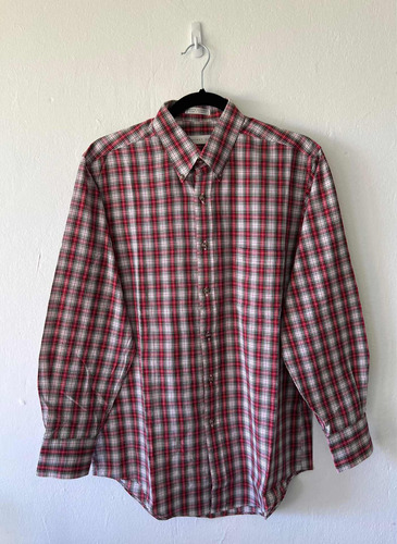 Camisa Escocesa Rojo Y Verde Geoffrey Beene Hombre/