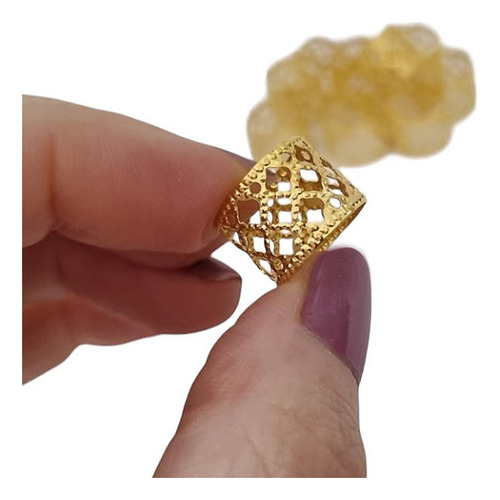 Set De 10 Cuff Calado Triangulos Peinados Trenzas Deadlocks Dorado