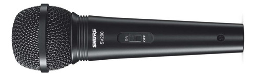 Microfone Profissional Shure Sv200 C/ Cabo Xlr P10 Preto
