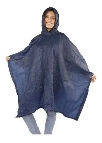 Poncho De Lluvia Pvc Unisex Capucha Impermeable 