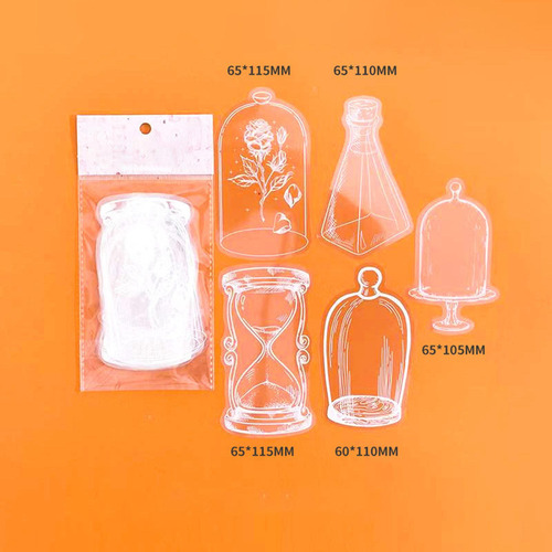 3 X 20 Marcapáginas De Flores Secas Transparentes Diy Para