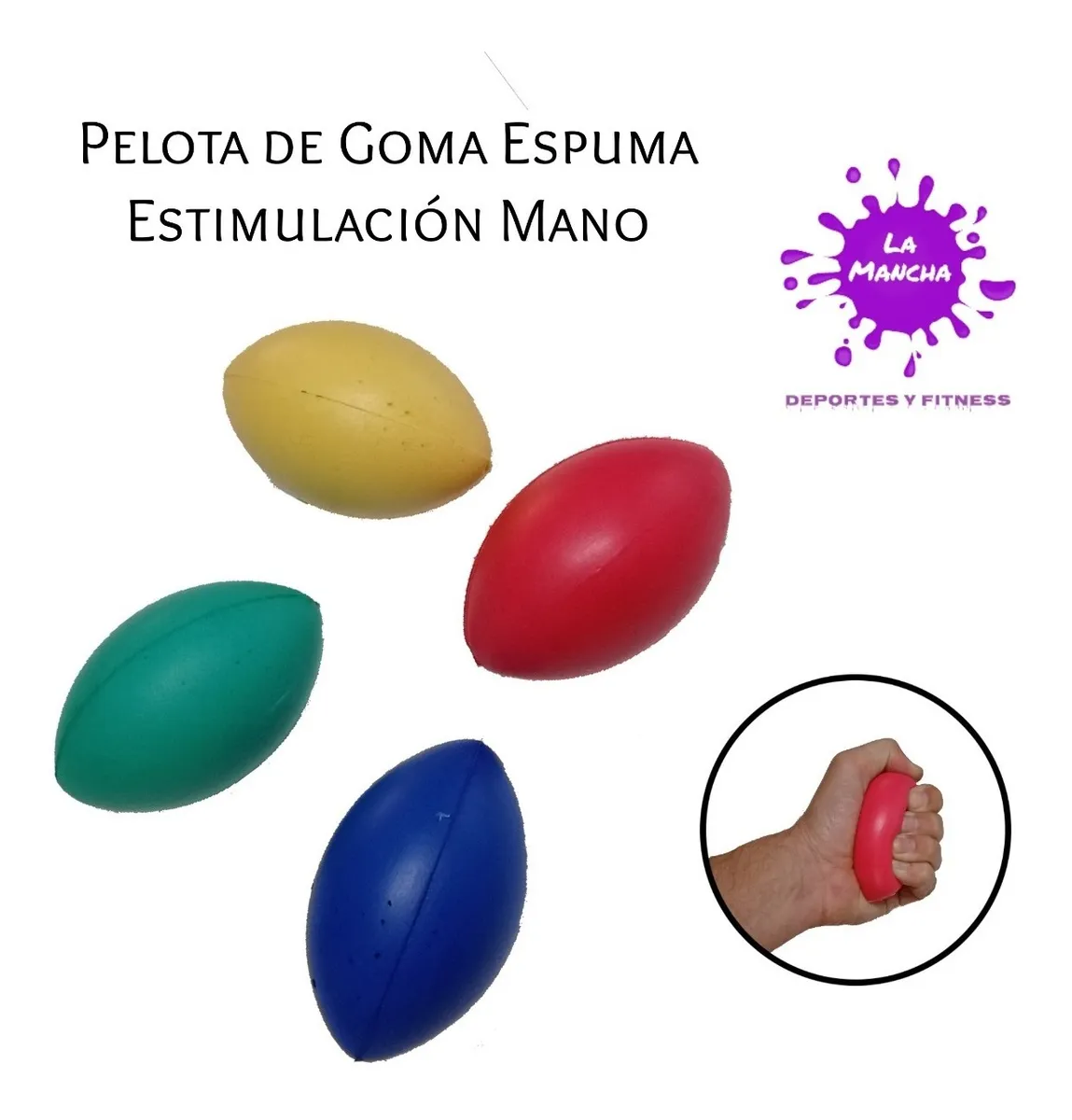 Pelota De Goma Espuma Chica Mano 5 Cm Diam. Recuperación