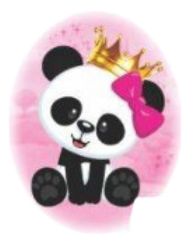 Remera Oso Panda Con Strass Mangas Princesa Disfraz