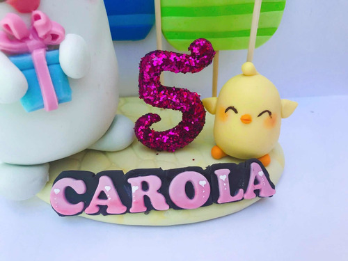 Cake Topper Molan Piu Piu Vela Pasta Francesa Pastel