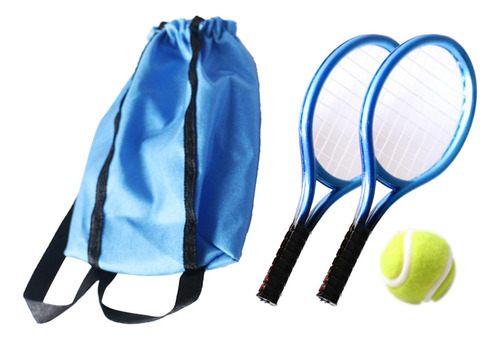 4 Mini Decoración De Tenis, Kit De Tenis En Miniatura, Azul