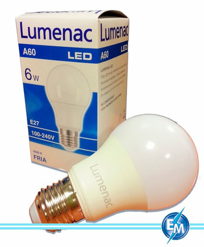 Lampara Led 5/6w  A60 Lumenac - Pack X 20 Unidad. Oferta!