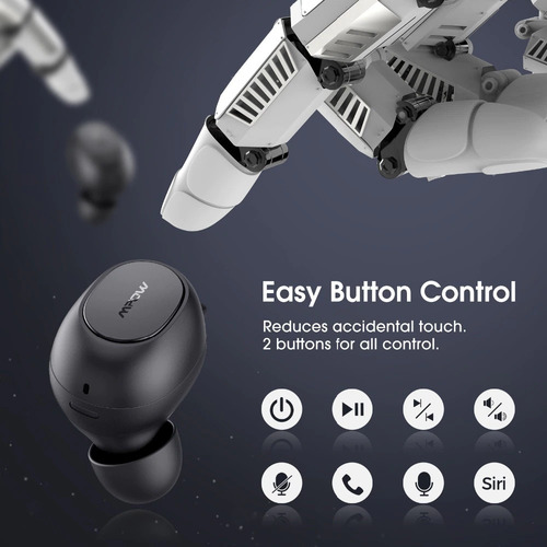 Imagem 4 de 9 de Fone Bluetooth Mpow Mdots 20hrs Musica Ipx6 À Prova D'água