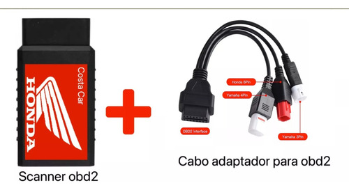 Scanner Obd2 Motos Honda Cb E Cbr + Cabo Adaptador Original