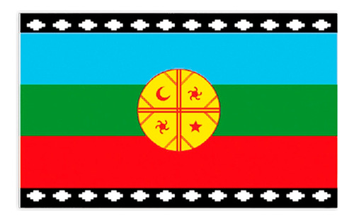 Bandera Mapuche Estampada Poliester 145x90cm