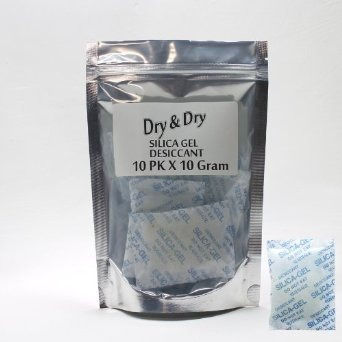 10 Paquetes De 10 Silica Gel Gram Desiccant- Reutilizable Hu