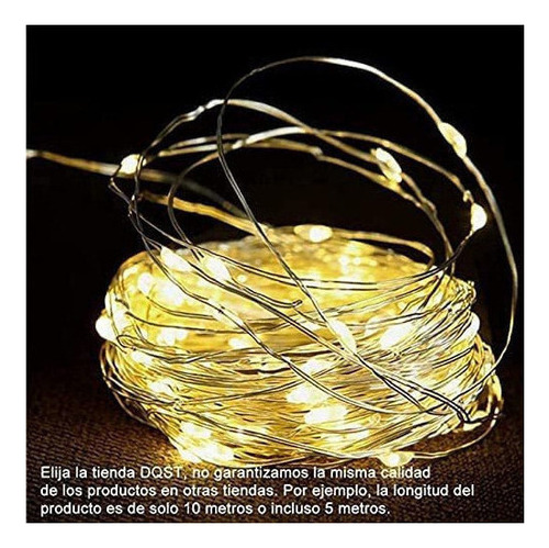 Jj A Cb 2 Pack Cadena Luces Solares, 8 Modos 10m 100 Luces