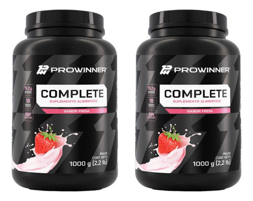 Kit 2 Piezas Proteína Complete Fresa 1 Kg