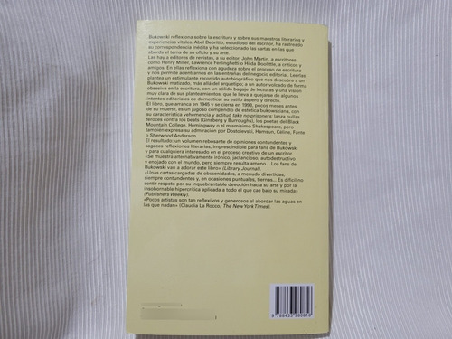 Imagen 2 de 7 de La Enfermedad De Escribir Charles Bukowski Anagrama