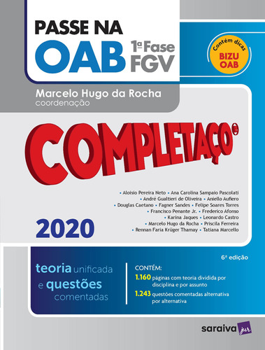 Passe Na Oab - Completaço® - 1ª Fase Fgv - Teoria Unifica...