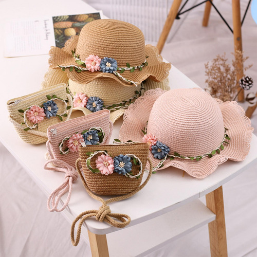 Sombrero De Sol Para Niños, Gorro De Playa, Bolso De Mano