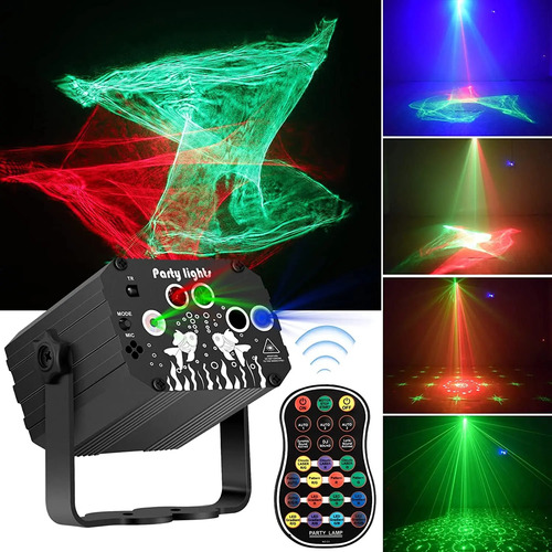 Dj Party Lights Escenario Proyector Láser Rgb Sonido