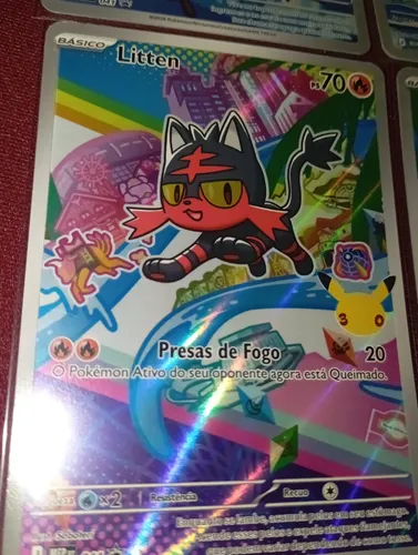 9 Cartas Pokémon Coleção Ilustração Parceiro Inicial Série 1
