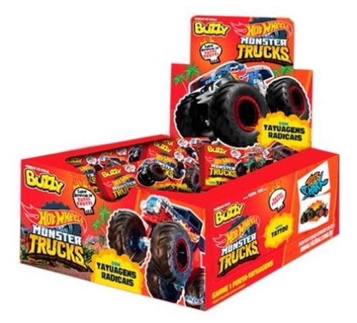 Chiclete Hot Wheels Monster Trucks Tutti Frutti C/100 -buzzy