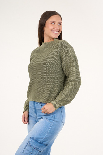 Sweater Mujer Algodón Con Proceso Verde Polemic
