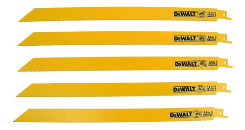 Hojas de sierra Sabre, 12 pulgadas, 14 dientes, 5 piezas, Dewalt Dw4838