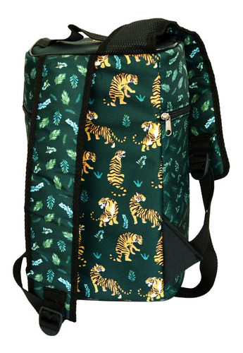 Imagen 5 de 8 de Equipo De Mate Madera Con Mochila Matera Tigres Verde Selva