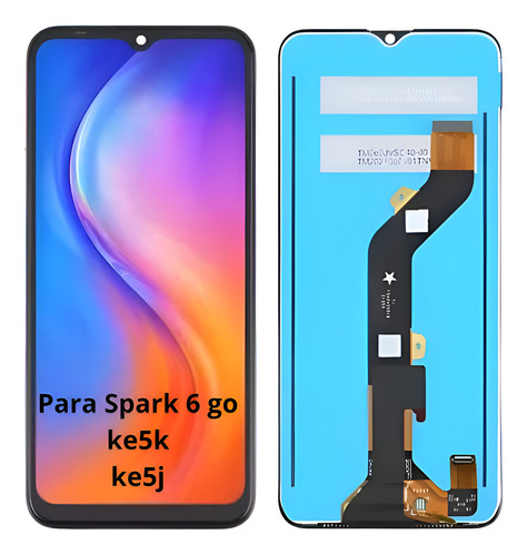 Sjpm Frontal Touch Compatível C\ Tecno Spark 6 Go Ke5k