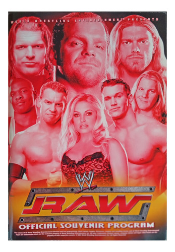 Wwe Raw 2004 Official Souvenir Program Magazine Book