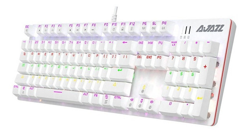 Teclado Mecánico Retroiluminado Switch Black - Ajazz Robocop Color del teclado Blanco Idioma Inglés US