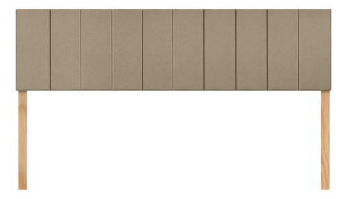 Cabecera King Size Dotico Raya Vertical 3 En 1 Moderna Color Beige