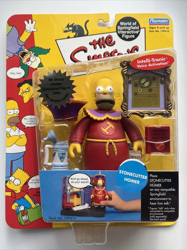 Figura Homero Magio Los Simpsons Playmates Stonecutter (Usado)