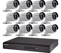 Comprar Kit De Seguridad Hikvision Dvr 16 + 12 Camaras 2mp Ext Ip66