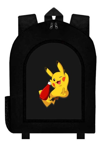 Mochila Negra Pikachu A297