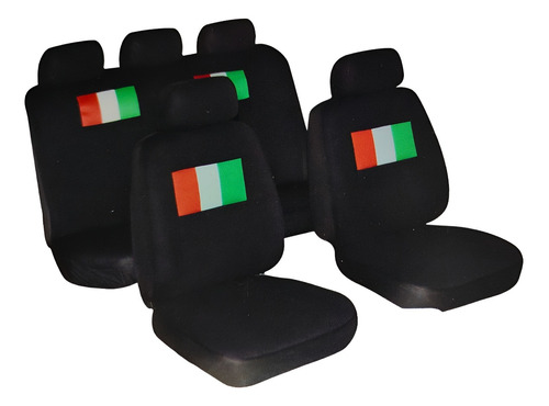 Funda Cubre Asiento Tela Diseño Bandera 11pcs Auto