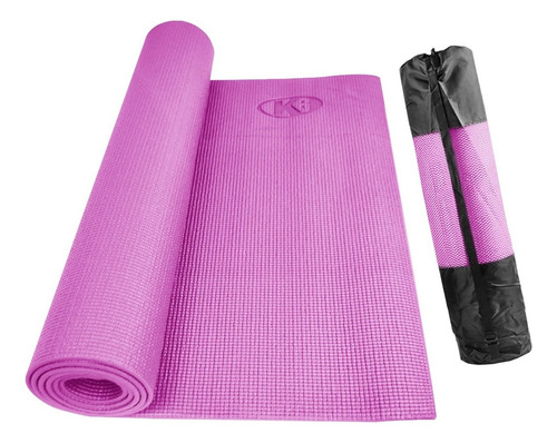 Colchoneta Yoga Mat Pilates Con Bolso De 5mm K6 Color Rosa