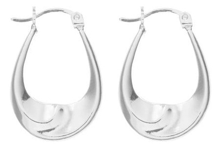 Argollas Cierre Italiano 16mm Modelo Cindy En Plata 925