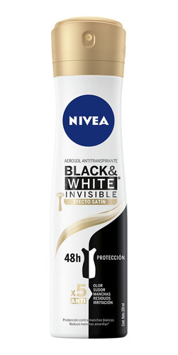 Desodorante Aerosol Black & White Satin X 150ml