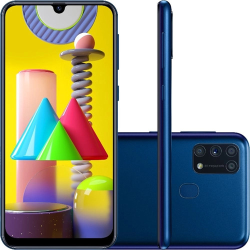 Smartphone Galaxy M31 Tela 6.4 128gb 6gb Ram Azul Samsung