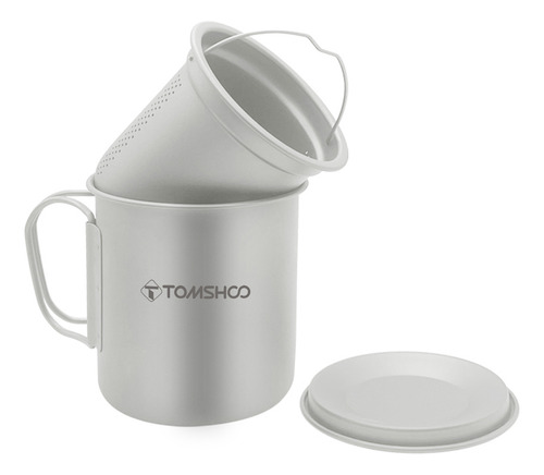 Taza Tomshoo De Titanio Para Acampar, 450 Ml, Para PĂcnic, C