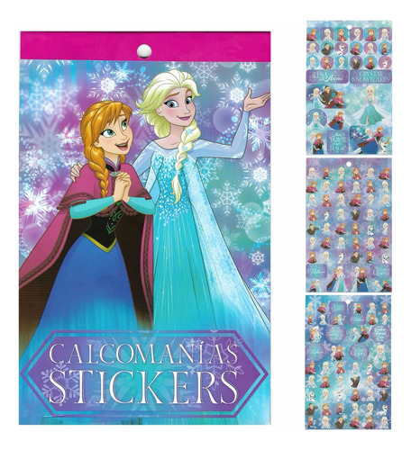 Block De Stickers Calcomanías Frozen - Pingusblock