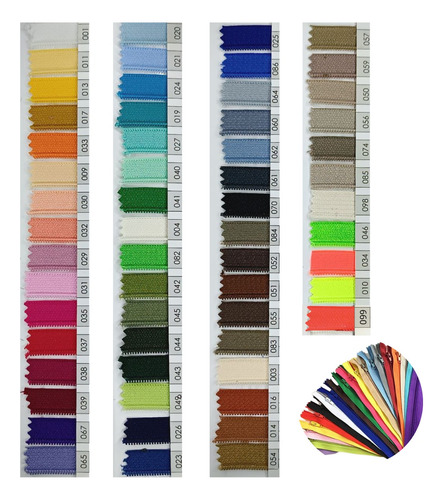 Cierre Nylon 15cm Colores Surtidos Pack X 50