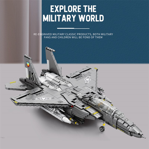 Modelo De Juguete De Bloques De Construcción F-15 Strike Eag