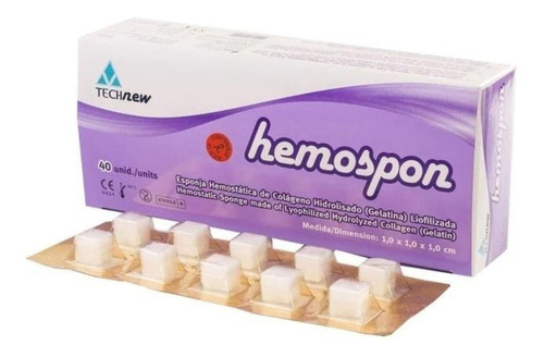 Esponja Hemostatica Hemospon X40u Odontologia