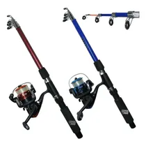 Comprar Kit 2 Varas De Pesca 1,80 M Com Molinete 200 Leve Com Linha