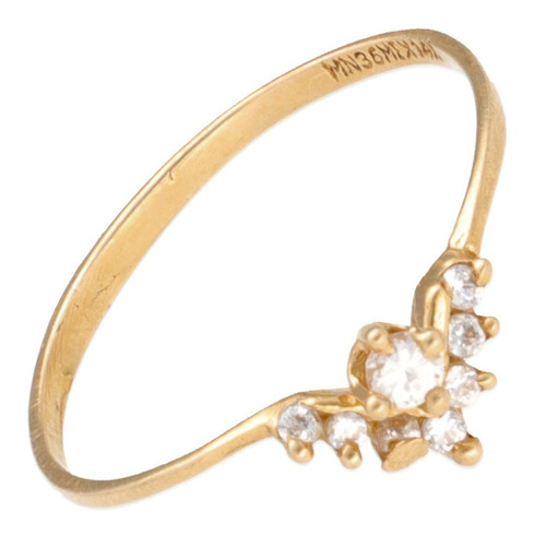 Anillo De 14k Oro Amarillo, 0.9 Gramos