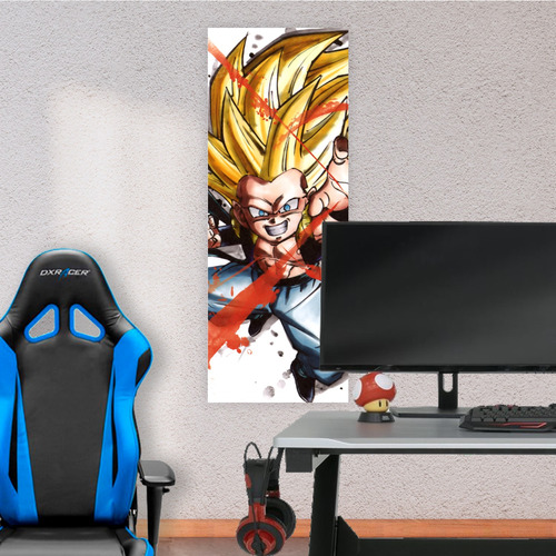 Cuadro Grande 30x80 Cm Dragon Ball Gotenks Ssj3 Animeras